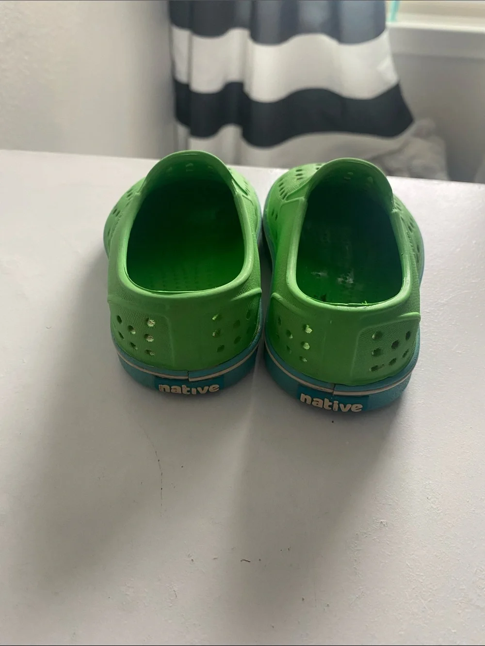 Native Kids Green Ventilated Slip-On Clog